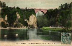 Les Buttes Chaumont - Le Pont de Briques à Paris 19e