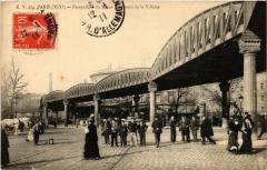 Carte postale ancienne Perspective du Métro - Boulevard de la Villette
                                                                     à Paris 10e
                                