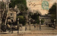 Carte postale ancienne Buttes-Chaumont - Entrée Principale
                                                                     à Paris 19e
                                