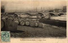 Carte postale ancienne La Seine à Bercy
                                                                     à Paris 13e
                                