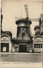 Carte postale ancienne Le Moulin Rouge, Place Blanche
                                                                     à Paris 18e
                                