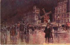 Carte postale ancienne Le Moulin-Rouge, le soir
                                                                     à Paris 9e
                                