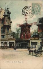 Carte postale ancienne Le Moulin Rouge (Place Blanche)
                                                                     à Paris 9e
                                