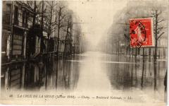 Crue de la Seine Clichy Boulevard National à Clichy