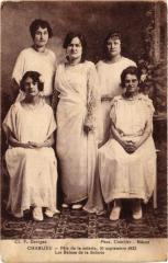 Fête de la soierie, 10 septembre 1922 - Les Reines de la Soierie à Charlieu