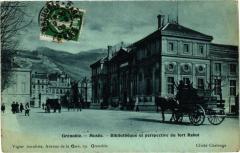 Grenoble - Musée - Bibliotheque et perspective du fort Rabot à Grenoble