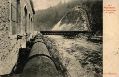 Pontcharra - La Chute d'eau et l'usine à Pontcharra
