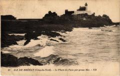 Ile de Brehat-Le Phare du Paon par grosse Mer