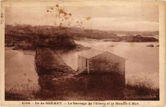 Ile de Brehat-Le Barrage de l'Etang et le Moulin a Mer