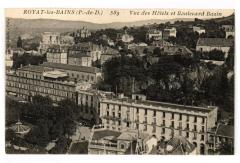 Royat-les-Bains - Vue des hotels et boulevard à Royat