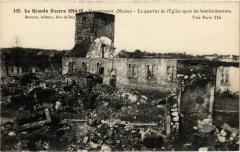 Vaubécourt-Le quartier de l'Eglise aprés les bombardements