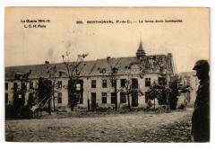 Berthonval - La ferme Ecole bombardee