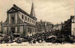 Boulogne-sur-Mer - L'Eglise Saint-Nicolas et le Marché à Boulogne-sur-Mer
