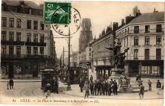 Lille-La Place de Strasbourg et le Sacre Coeur à Lille