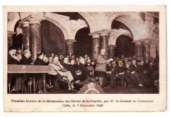 Premiere lecture de la Declaration des Droits de la Famille