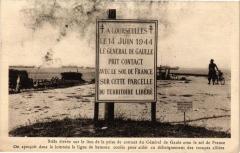 Courseulles-sur-Mer - Stele eleve sur le lieu à Courseulles-sur-Mer
