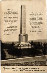 Monument élévé a la memoire des morts de la 163e Division