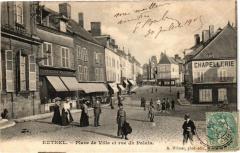Rethel - Place de Ville et rue du Palais à Rethel