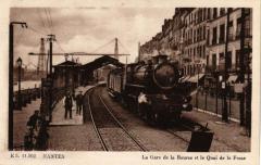 Nantes - La Gare de la Bourse et le Quai de la Fosse à Nantes