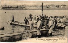 Angers-Manoeuvres de Pontages sur la Maine par le Gennie à Angers