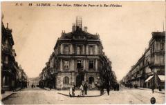 Saumur - Rue Balzac l'Hotel des Poses et la Rue d'Orleans à Saumur