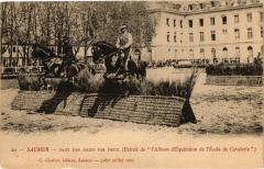 Saumur - Saut des Hajes par Deux (Extrait de L'Album d'equitation à Saumur