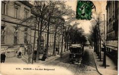 Carte postale ancienne La Rue Belgrand
                                                                     à Paris 20e
                                