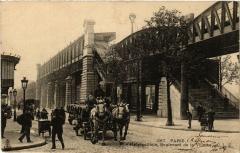 Carte postale ancienne Le Métropolitain Boulevard de la Villette
                                                                     à Paris 19e
                                