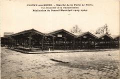 Carte postale ancienne Marché de la Porte de Paris
                                                                     à Clichy
                                