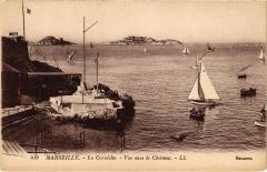 Marseille-La Corniche-Vue vers le Chateau à Marseille