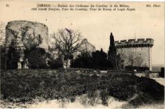 Chinon - Ruines des Chateaux du Coudray et du Milieu coté ouest... à Chinon
