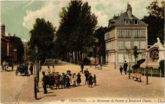Chartres-Le Monument de Pasteur et Boulevard Chasles à Chartres