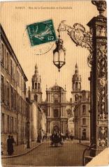 Nancy-Rue de la Constitution et Cathédrale à Nancy