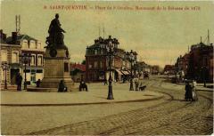 Saint-Quentin Place de 8 Octobre.Monument de la Deteuse de 1870 à Saint-Quentin