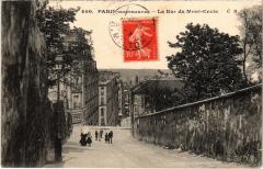 Carte postale ancienne Montmartre - La Rue du Mont Cenis
                                                                     à Paris 18e
                                