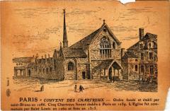 Carte postale ancienne Vieux Paris Couvent et Eglise des Chartreux
                                                                     à Paris 4e
                                
