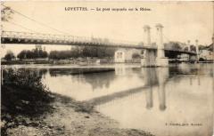 Loyettes Le Pont suspendu sur le Rhone à Loyettes