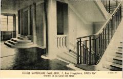 Carte postale ancienne Ecole Supérieure Paul-Bert - Entrée de la Salle des Fêtes
                                                                     à Paris 14e
                                