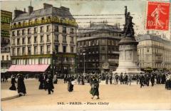 Carte postale ancienne Place Clichy
                                                                     à Paris 18e
                                