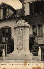 Poigny Monument aux Morts