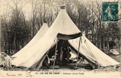 Mailly le Camp interieur d'une tente à Mailly-le-Camp