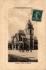 La Ferte Bernard Eglise et Place du Marche