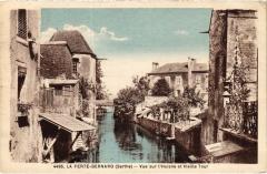 La Ferte Bernard vue sur l'Huisne et vieille Tour