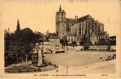 Le Mans les deux Squares et la Cathedrale au Mans