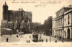 Le Mans le Theatre et la Cathedrale au Mans