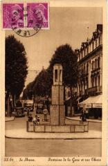 Le Mans Fontaine de la Gare et Rue Thiers au Mans
