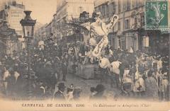 Carnaval De Cannes - 1910 - Un Enlevement En Aeroplane - Char à Cannes