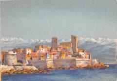 Antibes - Les Remparts - Cpa Illustrateur à Antibes