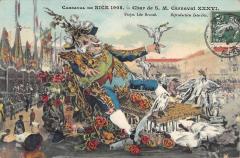 Carnaval De Nice 1908 - Char De S.M. Carnaval