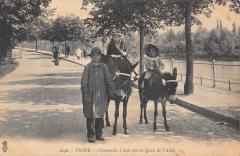Vichy - Promenade A Anes Sur Les Quais De L'Allier à Vichy